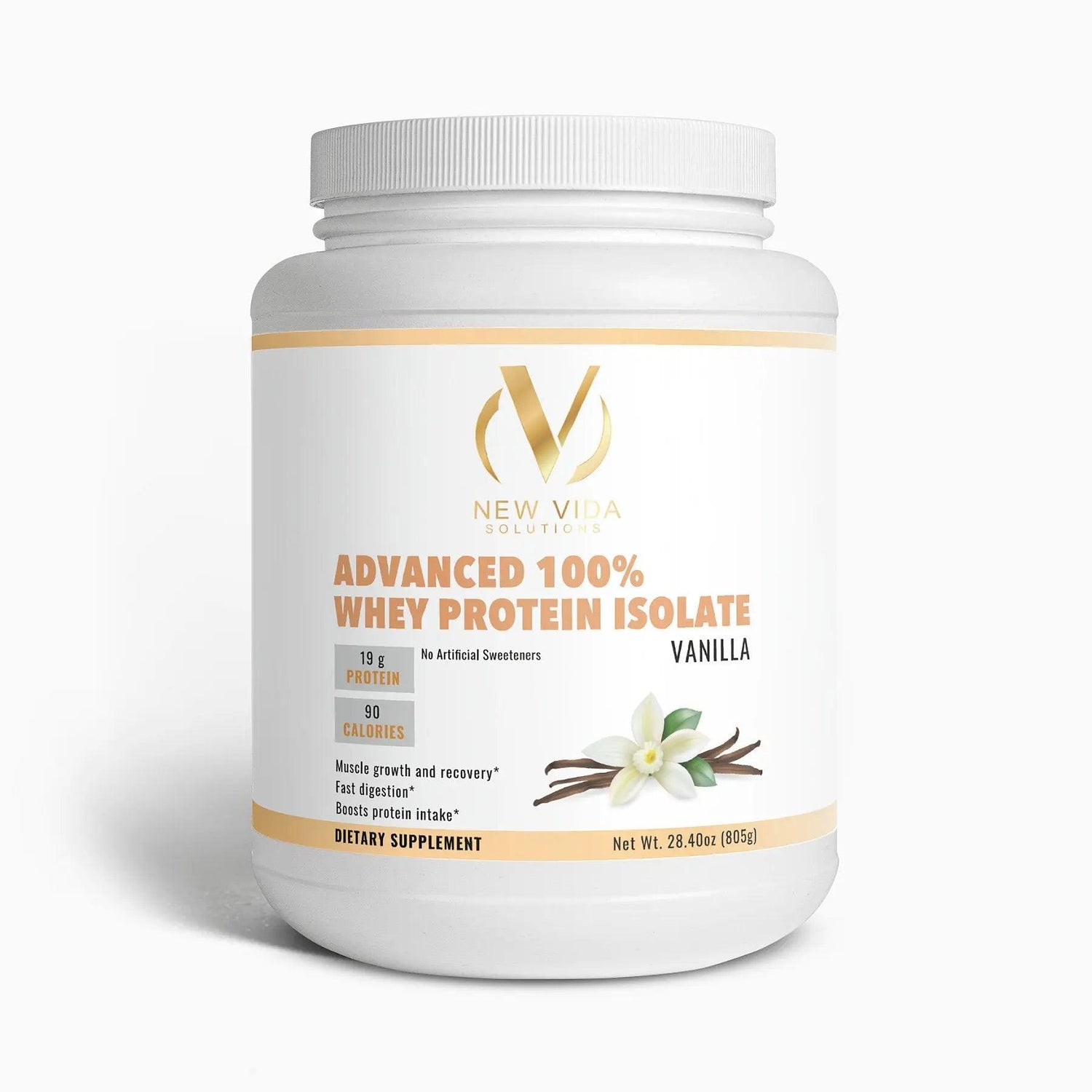 Advanced 100% Whey Protein Isolate (Vanilla) New Vida Solutions