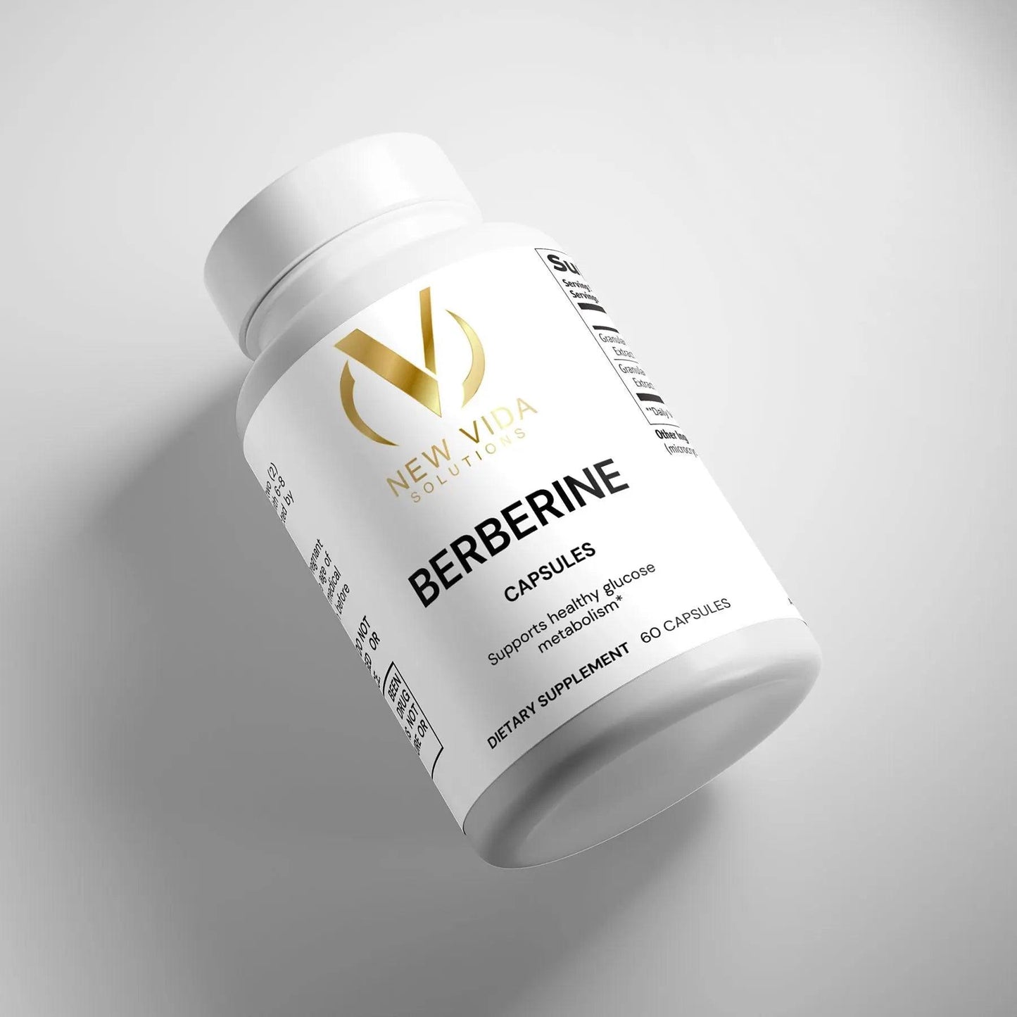 New Vida Solutions Berberine 60 Capsules (Dietary Supplement) - New Vida Solutions