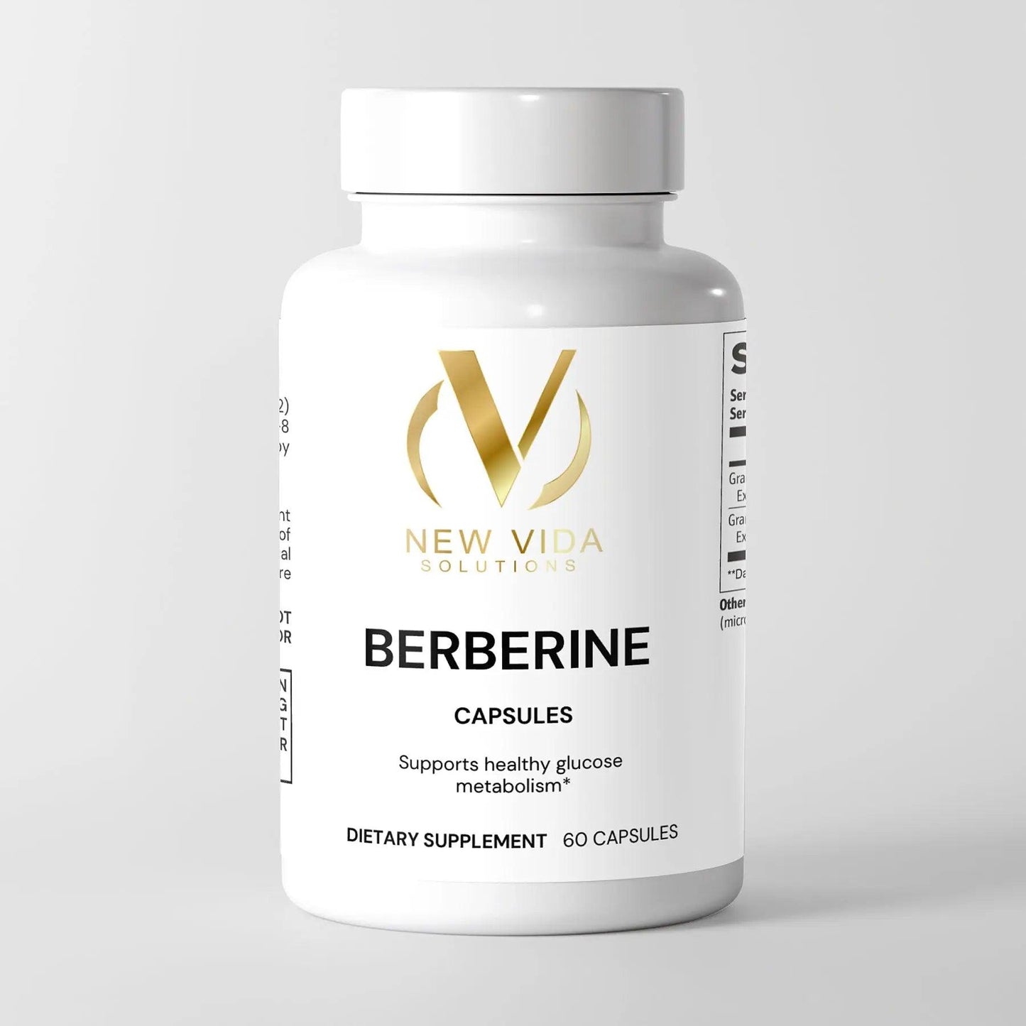 New Vida Solutions Berberine 60 Capsules (Dietary Supplement) - New Vida Solutions