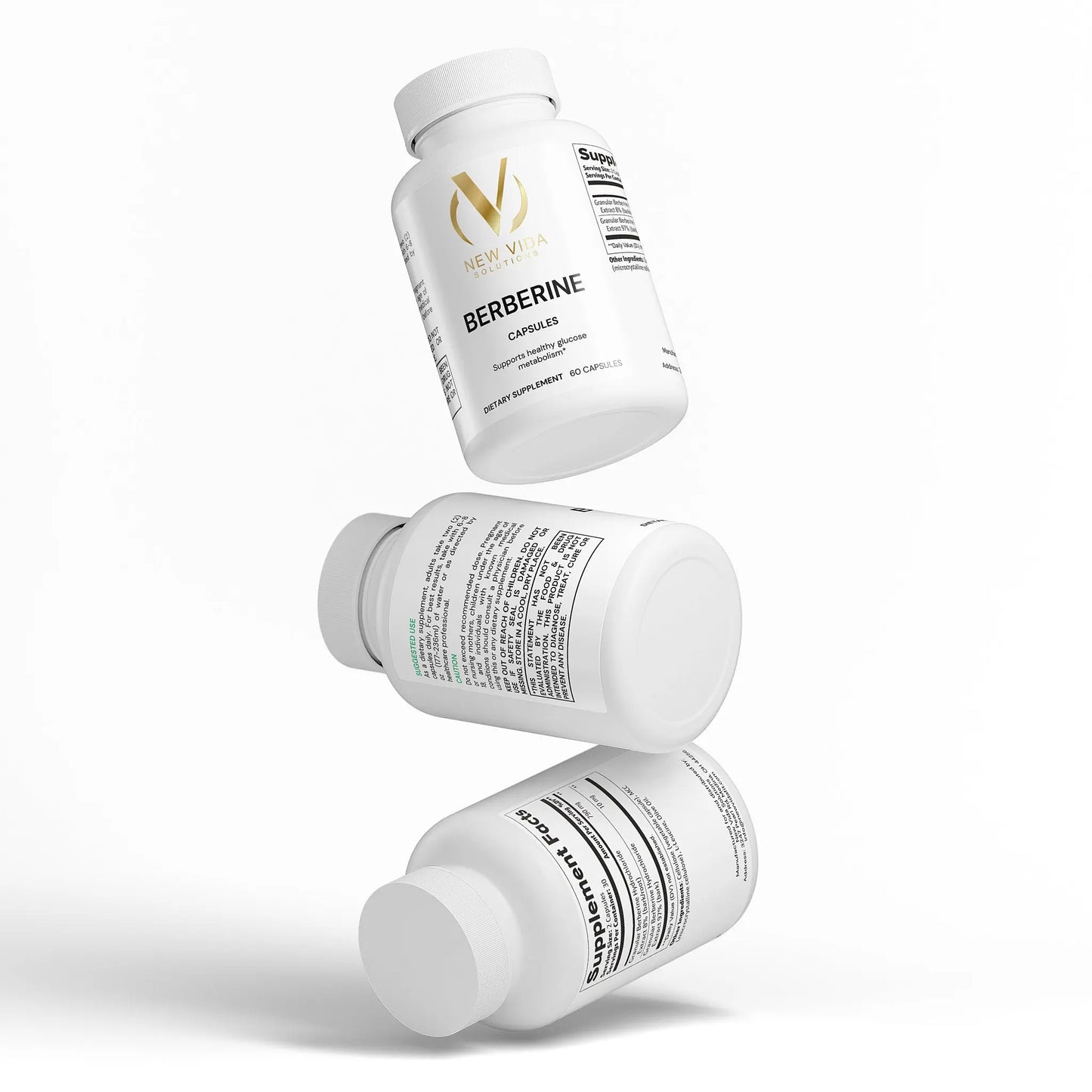 Berberine Capsules - Optimized Metabolic Health (Dietary Supplement) New Vida Solutions