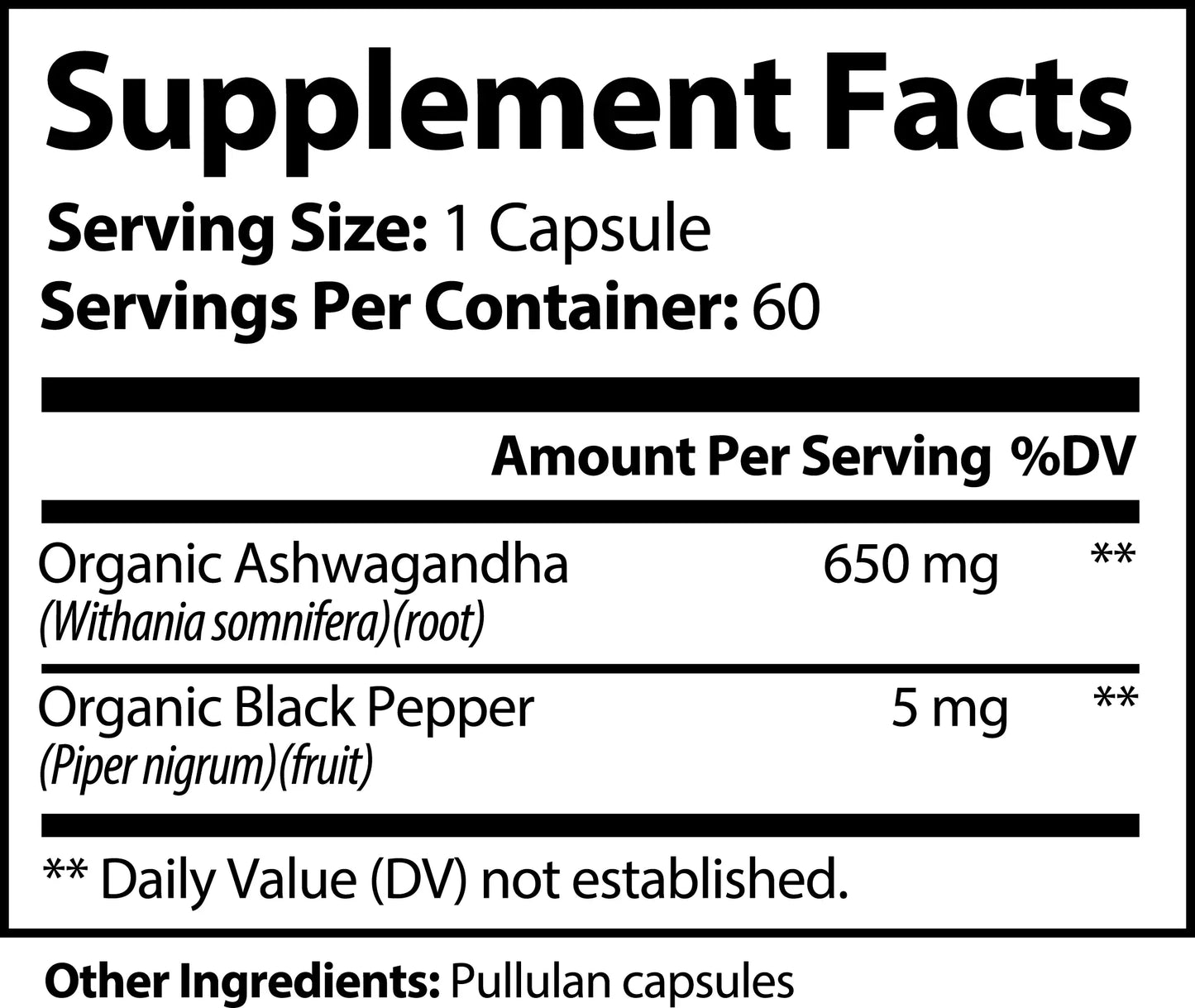 Organic Ashwagandha New Vida Solutions