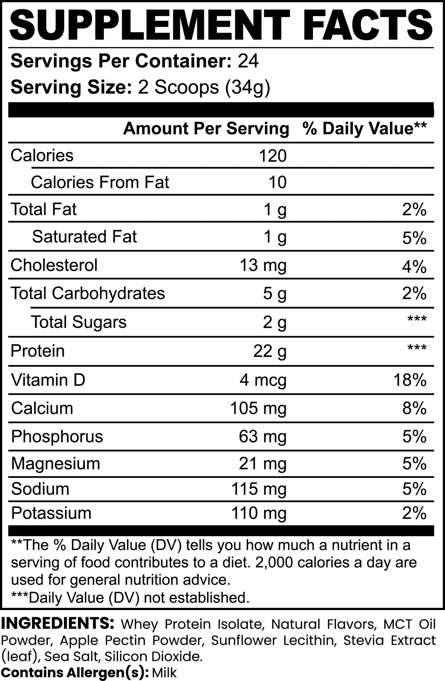 Advanced 100% Whey Protein Isolate (Vanilla) New Vida Solutions