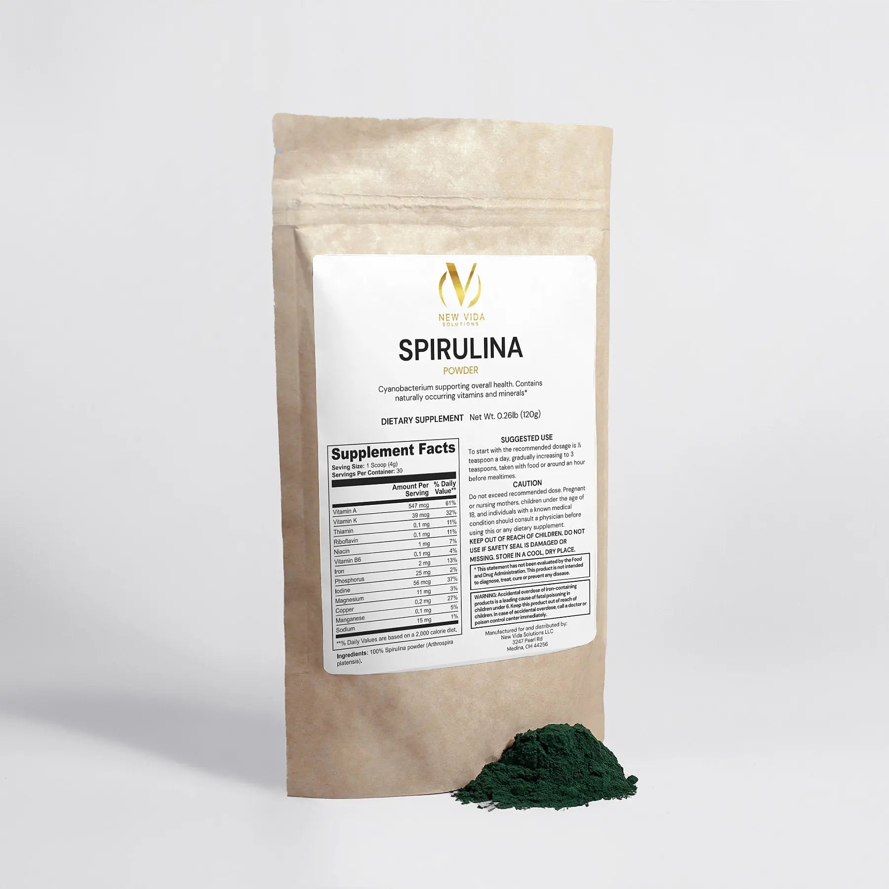 Spirulina Powder New Vida Solutions!