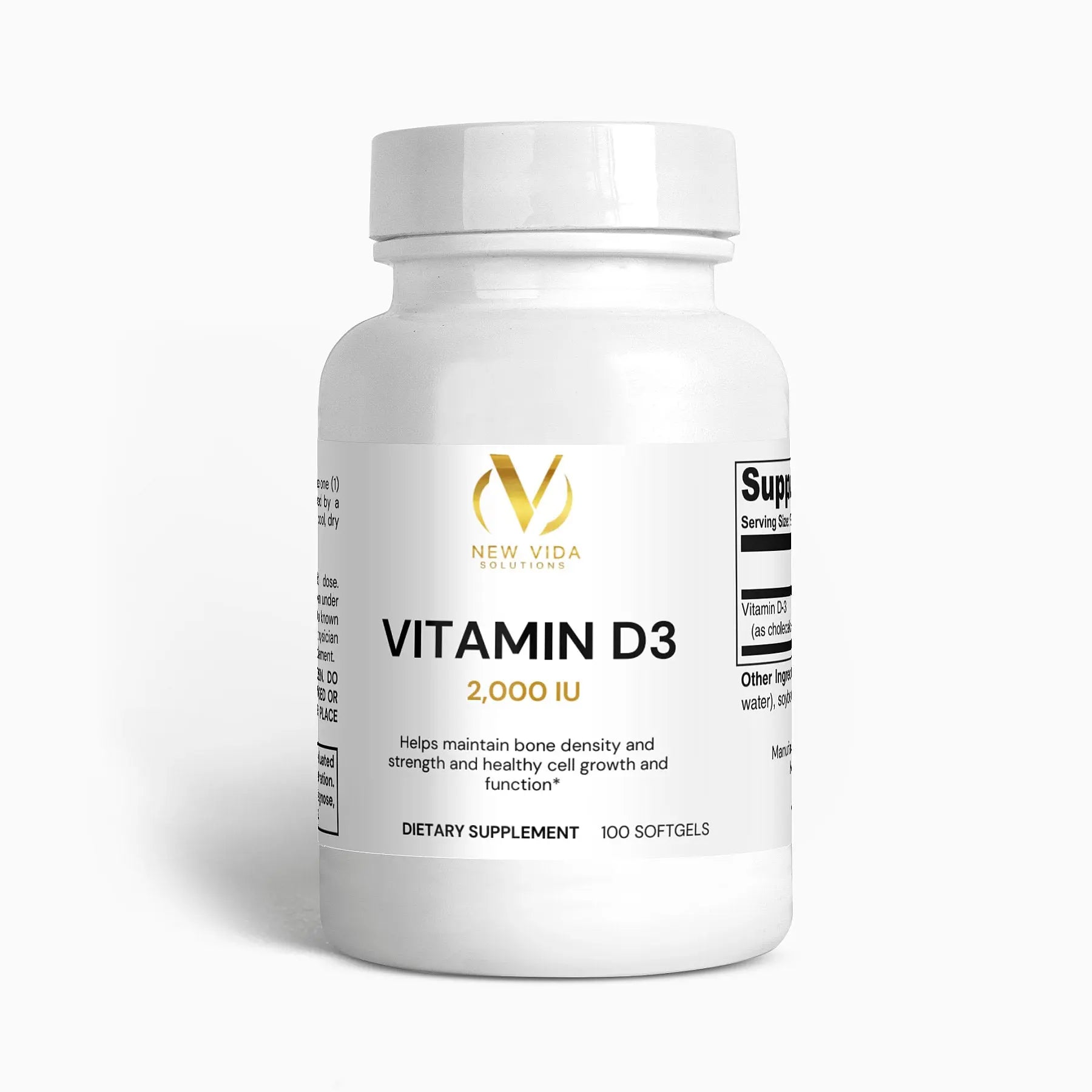 Vitamin D3 2,000 IU New Vida Solutions!