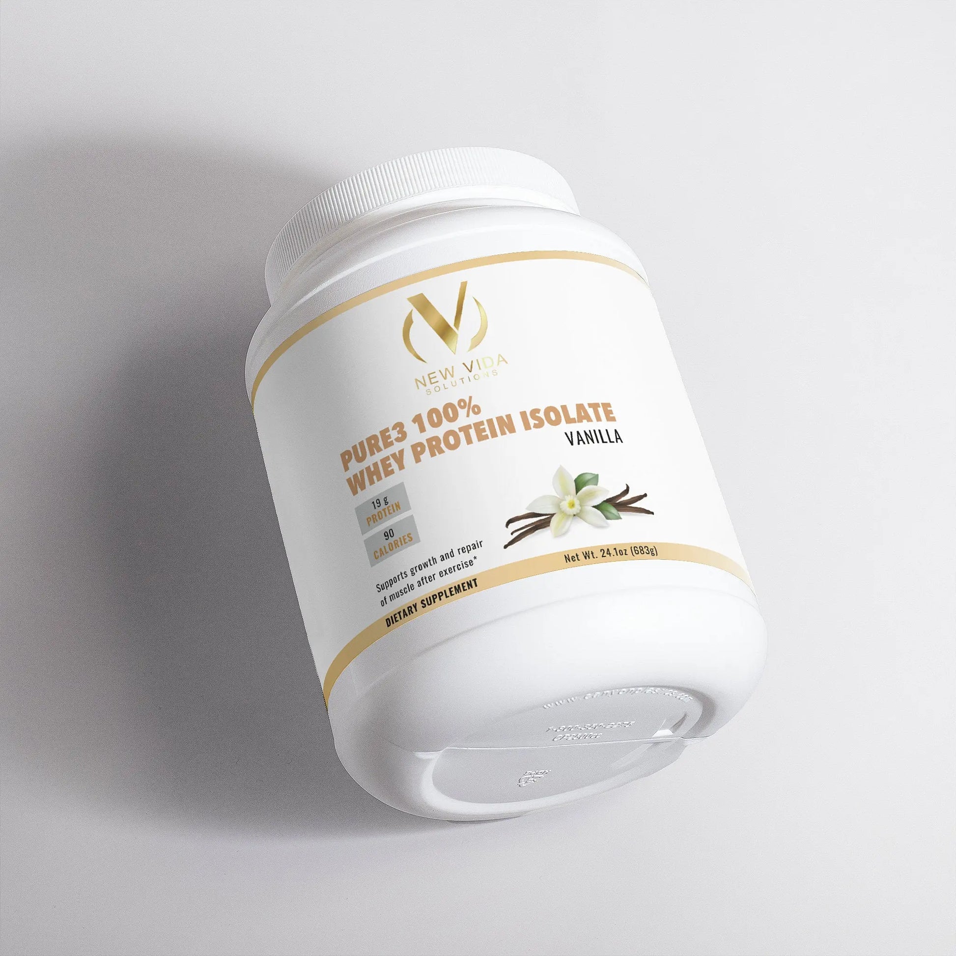 Pure3 100% Whey Protein Isolate (Vanilla) - Only The Best Essentials New Vida Solutions