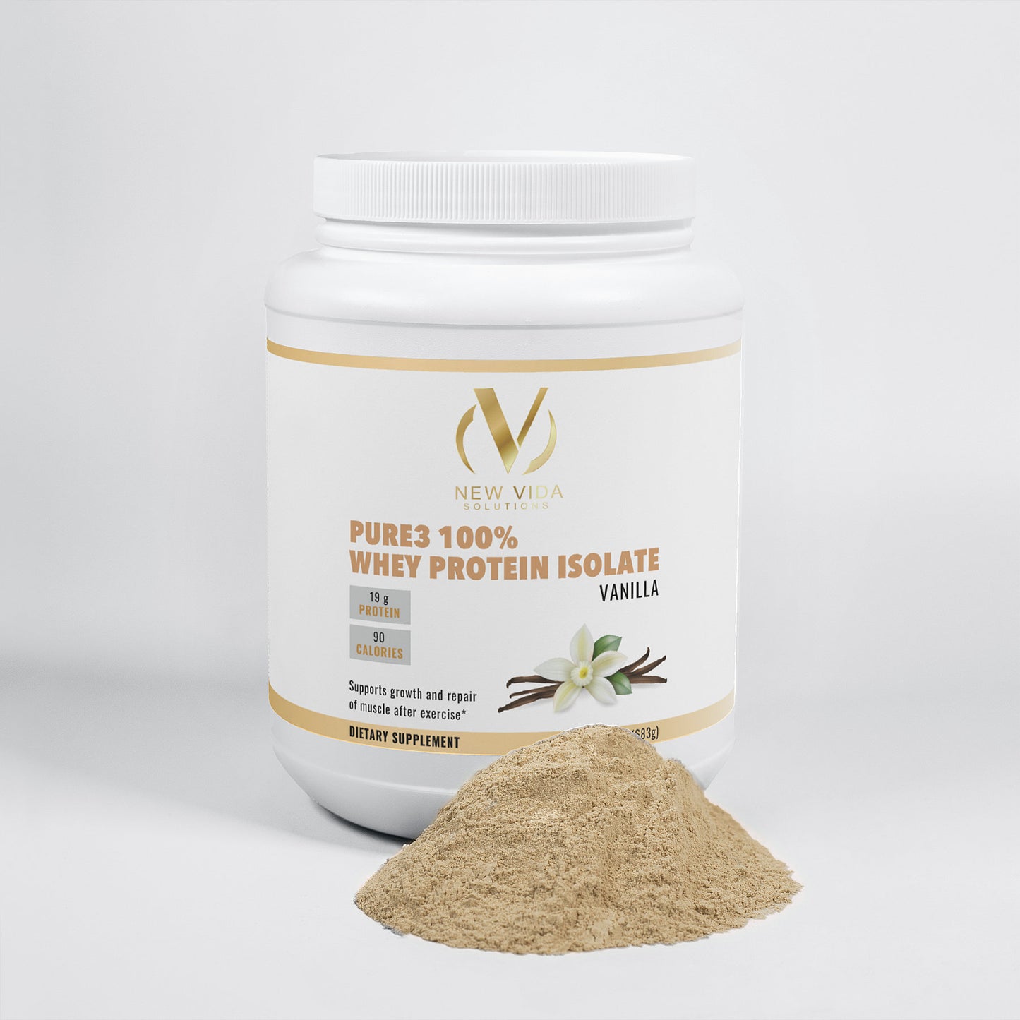 Pure3 100% Whey Protein Isolate (Vanilla)