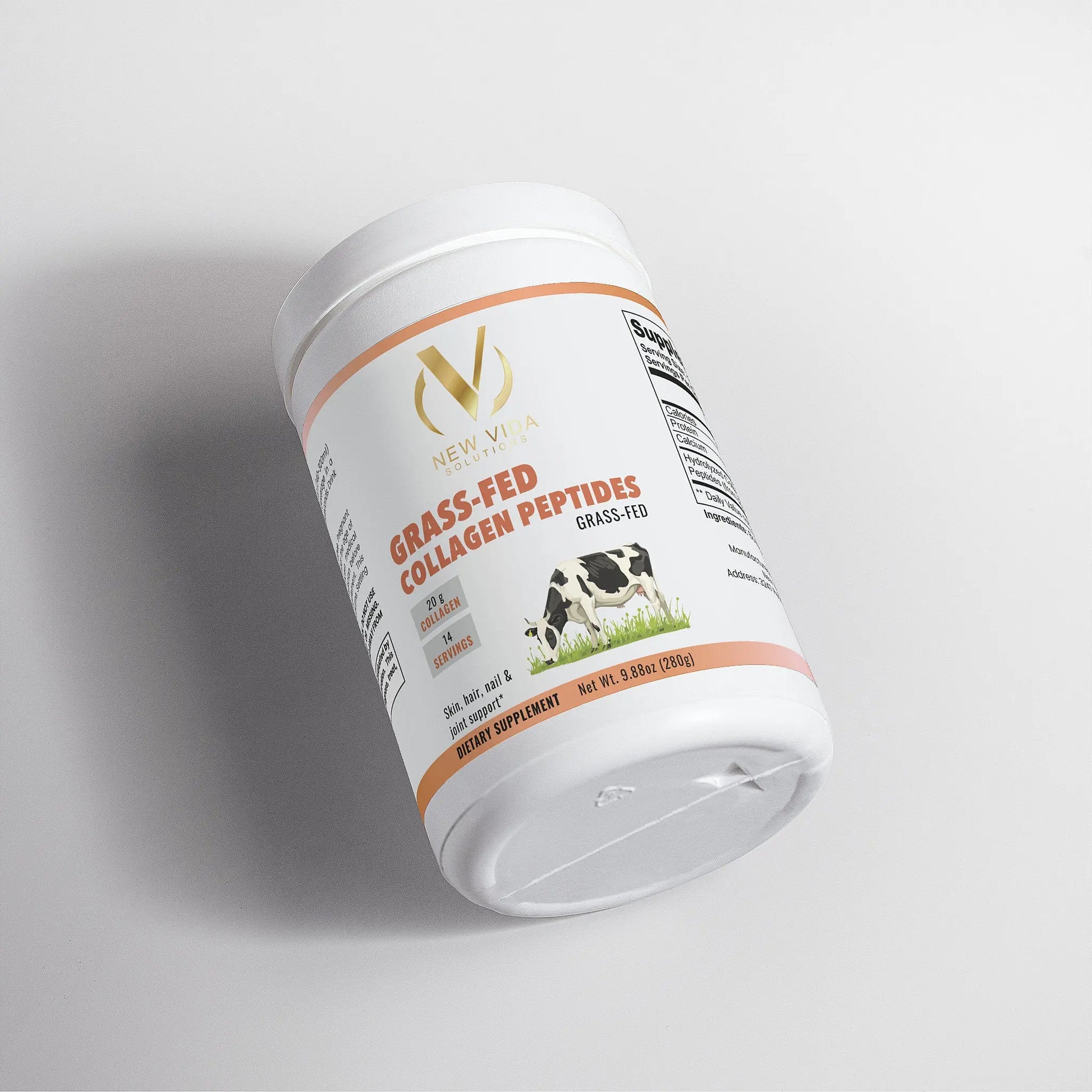Grass-Fed Hydrolyzed Collagen Peptides New Vida Solutions