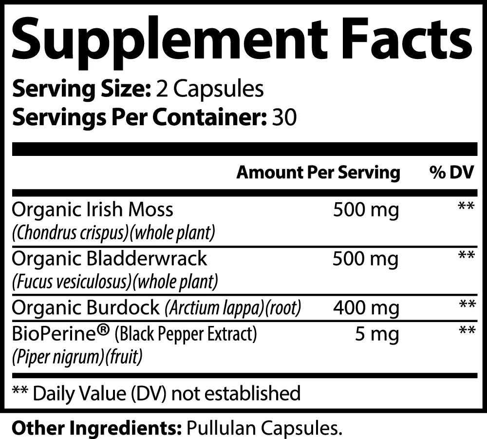 Organic Irish Sea Moss New Vida Solutions!